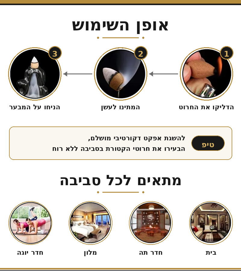 מבער קטורת קרמי – אווירת רוגע ורוחניות לבית
